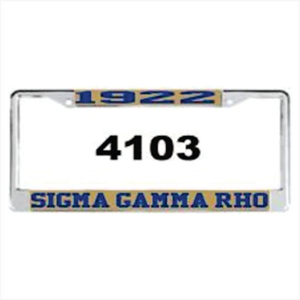 SGRho 1922 Poodle Auto Frame Gold/Royal
