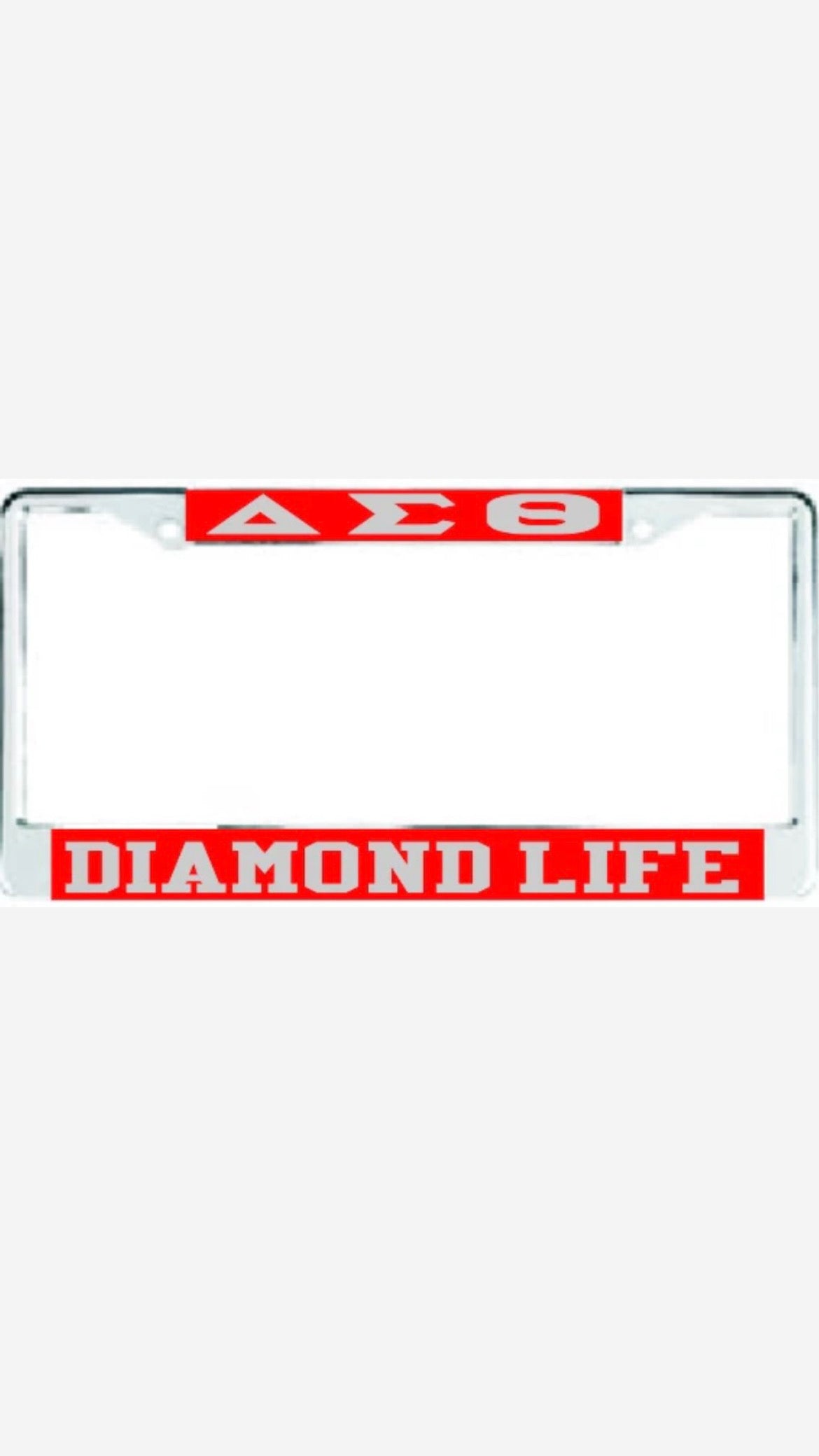 Delta Diamond Life Auto Frame Red/Silver