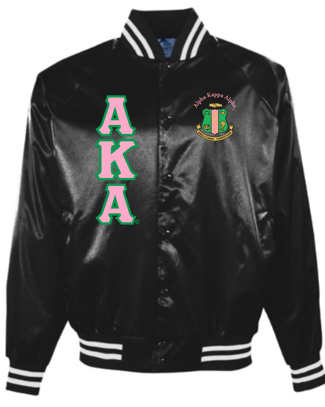 AKA Striped Satin Jacket