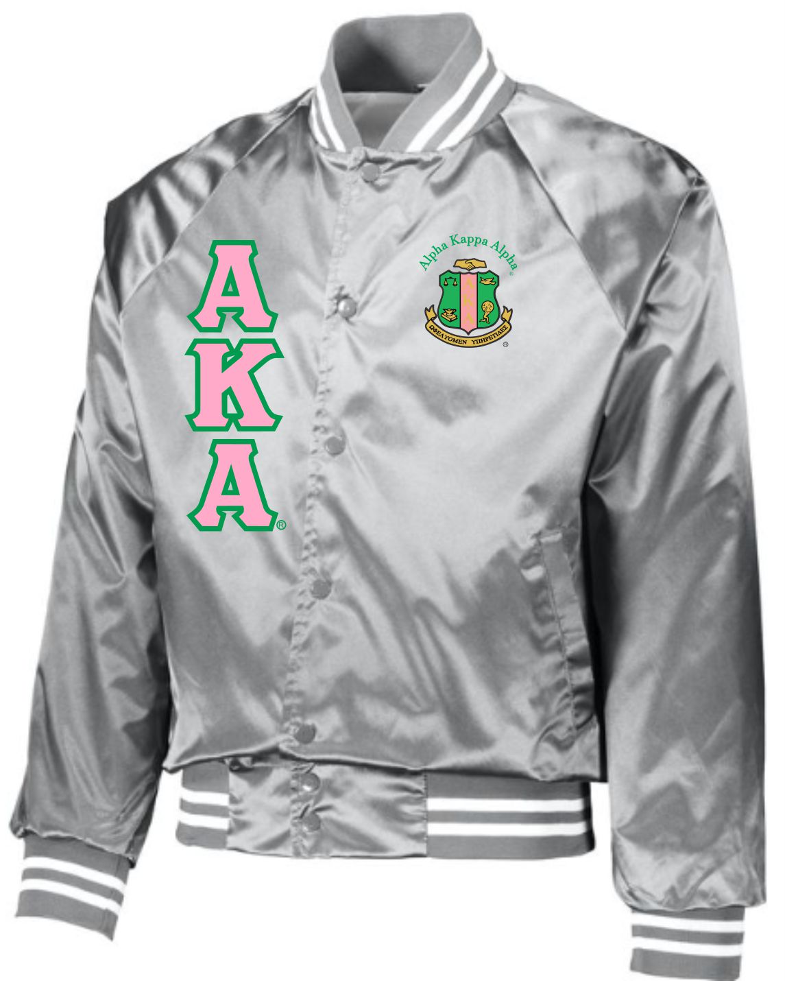 AKA Striped Satin Jacket