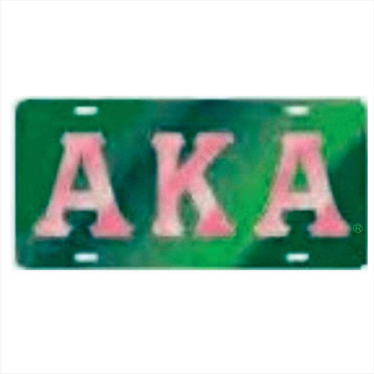 AKA Green Color Inlaid Mirror Auto Tag