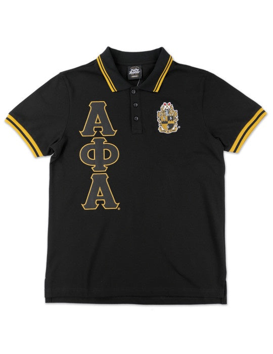 Alpha Letter Crest Polo