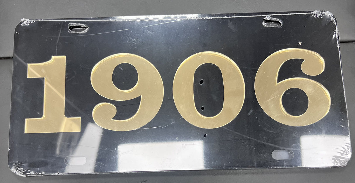 Alpha Black Inlaid Founders Mirror Auto Tag