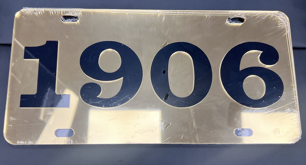 Alpha Gold Inlaid Founders Mirror Auto Tag