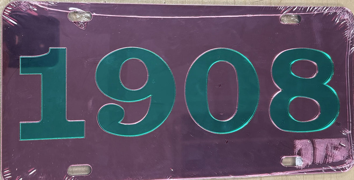 AKA Pink Inlaid Founders Mirror Auto Tag