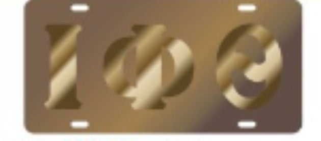 Iota Brown Color Inlaid Mirror Auto Tag