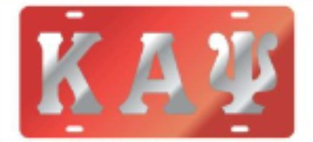 Kappa Red Color Inlaid Mirror Auto Tag