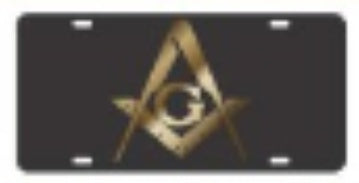 Mason Black Inlaid Gold Mirror Tag