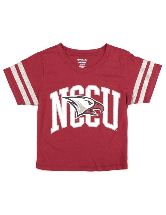 NCCU Cropped Football Tee