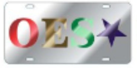 OES Silver Inlaid Mirror Auto Tag