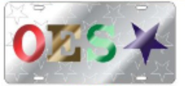 OES Silver Symbol Back Auto Tag