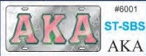 AKA Silver Symbol Back Auto Tag