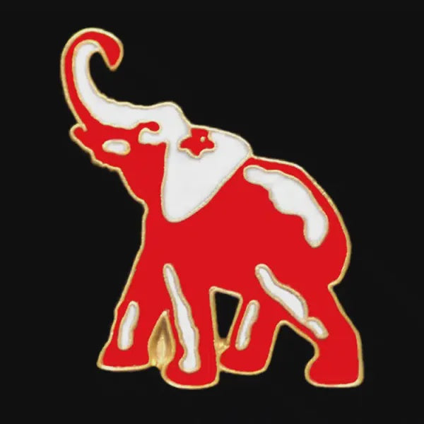 Delta Red Elephant Lapel Pin