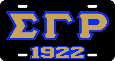 SGRho 1922 Auto Plate Black/Gold/Royal