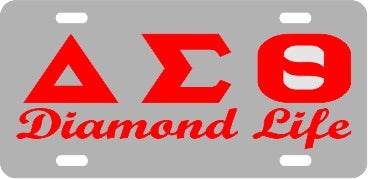 Delta Diamond Life Tag Silver/Red