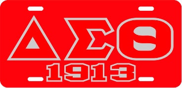 Delta Date Tag Red/Red/Silver