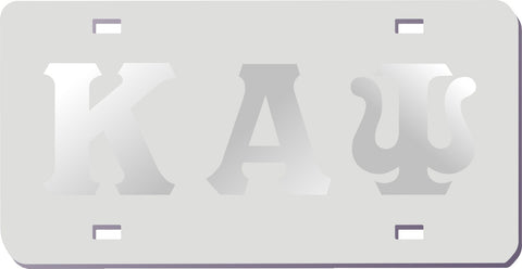 Kappa Silver Mirror Satin Auto Tag