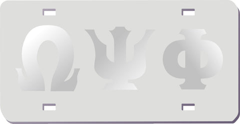 Omega Silver Mirror Satin Auto Tag