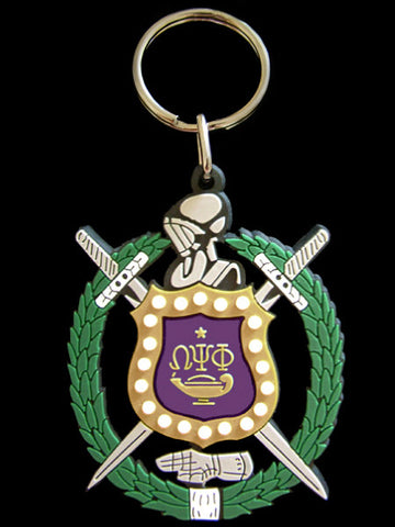 Omega Shield PVC Key Chain