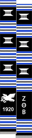 Zeta Black Dove Kente Cloth Stole