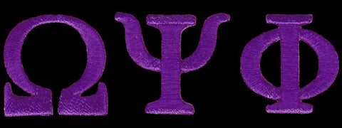 Omega Purple 3 Letter Patch 1 Inch
