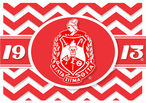 Delta Chevron Crest Card
