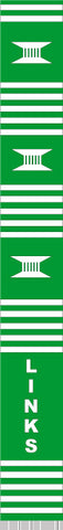 Links Green Letters Kente Cloth Stole