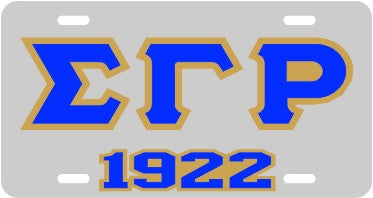 SGRho 1922 Auto Plate Silver/Royal/Gold