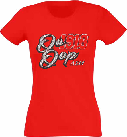 Delta Printed Glitter Call Tee