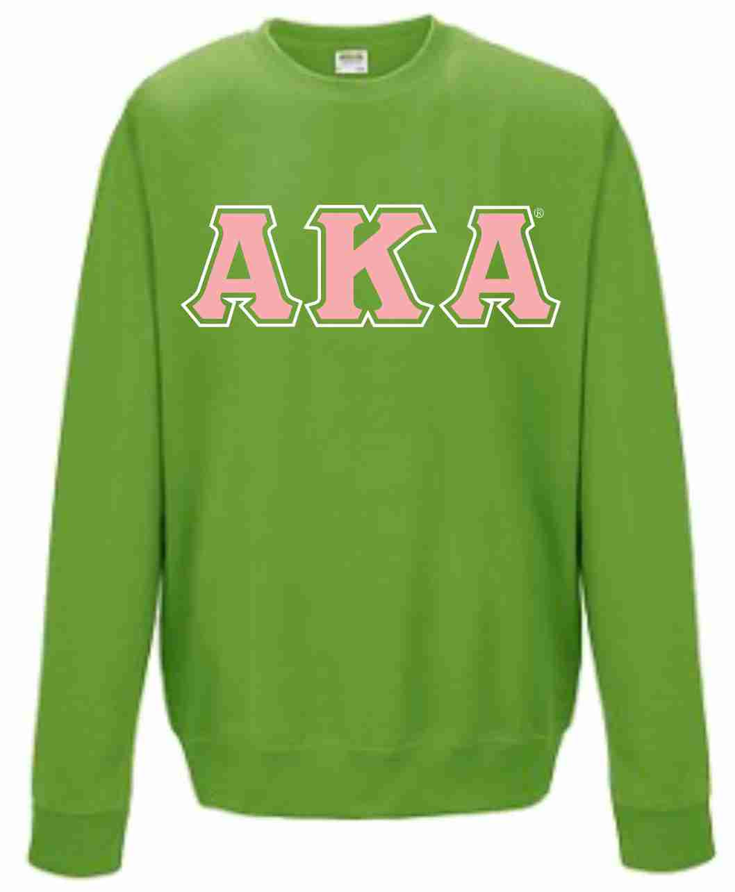 Alpha Kappa Alpha, 1908, Crewneck, Sweatshirt, Embroidery, Applique, Sorority, Apparel, Greek, NPHC, AKA