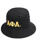 Alpha Phi Alpha 1906 Bucket Hat Floppy Hat Fisherman Hat Sun Hat Outdoor Hat Black Gold Old Gold men summer hat Fraternity Hat