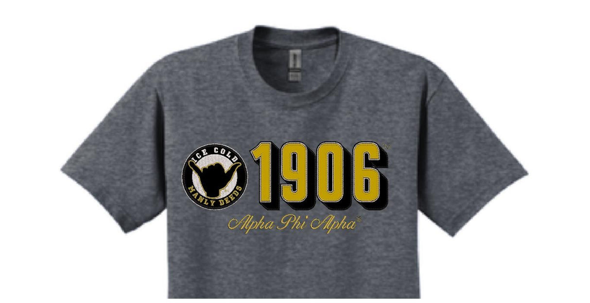 Alpha Phi Alpha, Paraphernalia, Fraternity, Men, NPHC Greek, Embroidery, Shirt, Tshirt, Applique, 1906