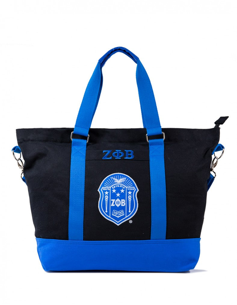 Zeta Canvas Script Tote Bag