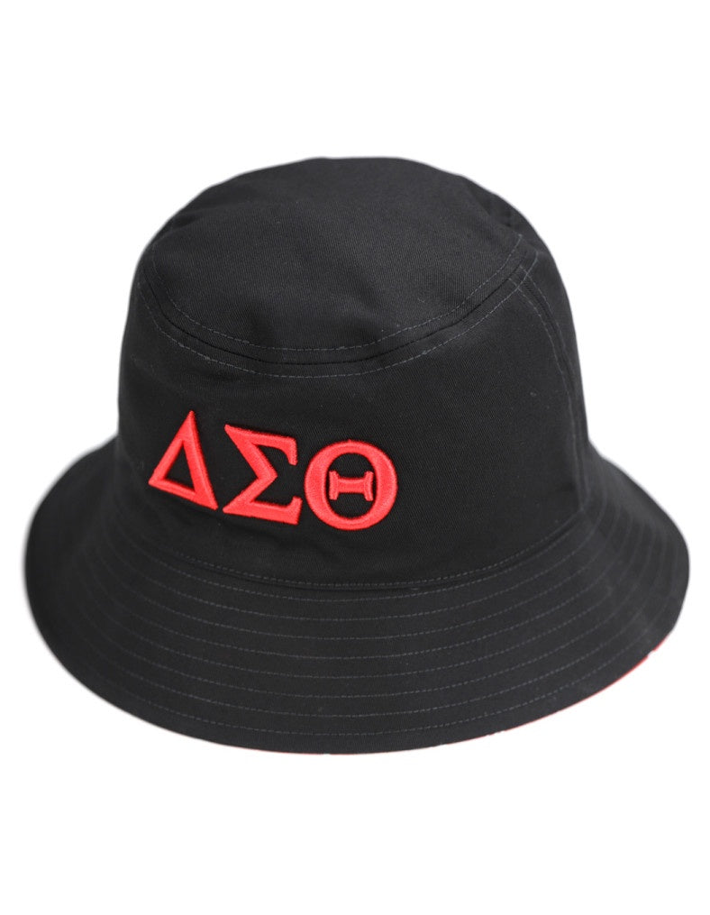 Delta Sigma Theta DST Bucket Hat Floppy Hat Fisherman Hat Sun Hat Outdoor Hat Red white women summer hat Sorority Hat