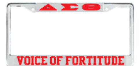 Delta Sigma Theta Greek Sorority License Frame