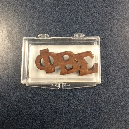Sigma Small Wood Greek Pin