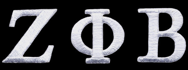 Zeta White 3 Letter Patch 1 Inch