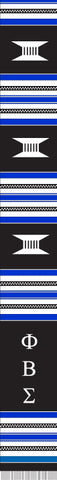 Sigma Black Letters Kente Cloth Stole