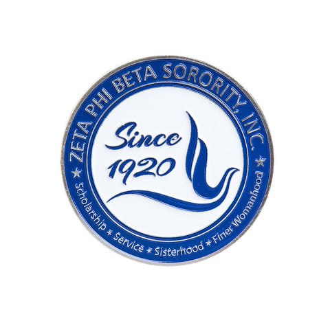 Zeta Die Cut Car Badge