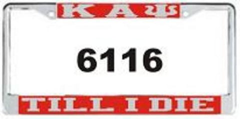 Kappa Till I Die Auto Frame Red/Silver