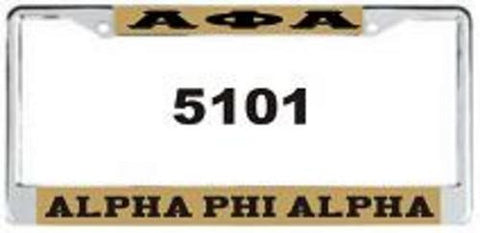 Alpha License Plate Frame