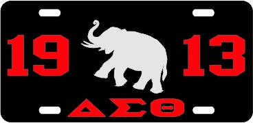 Delta Elephant Tag Black/Red/Silver