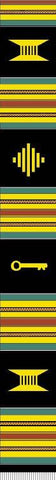 Plain Black Letters Kente Cloth Stole