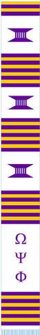 Omega White Letters Kente Cloth Stole
