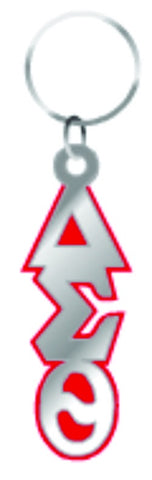 Delta Large Letter Mirror Keychain