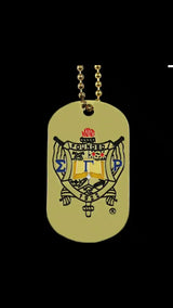 SGRho Gold Double Sided Dog Tag