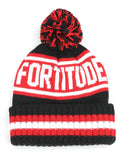  Delta Sigma Theta 1913 Fortitude Greek Beanie Hat Toboggan Winter Knit Red and White and Black