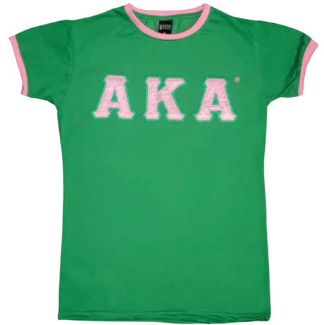 AKA Satin Letter Ringer Tee