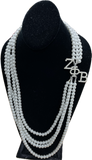 Zeta Quadruple Strand Pearl Necklace