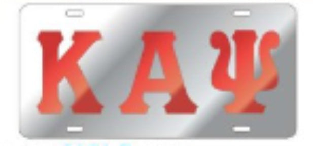 Kappa Silver Color Inlaid Mirror Auto Tag